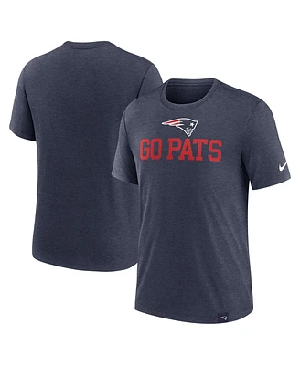 Nike Men's Heather Navy New England Patriots Blitz Tri-Blend T-Shirt