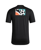 Adidas Men's Black Inter Miami Cf 2024 Jersey Hook Pre-Match T-Shirt