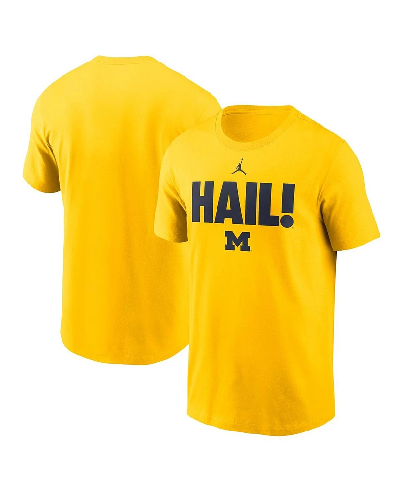 Jordan Men's Maize Michigan Wolverines Local Ultimate Chant T-Shirt