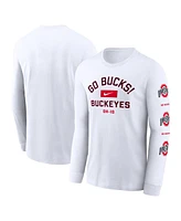 Nike Men's White Ohio State Buckeyes Primetime Classic Location Long Sleeve T-Shirt