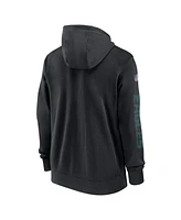 Nike Men's Black Philadelphia Eagles 2024 Sideline Club Full-Zip Hoodie