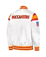 Starter Men's White/Red Tampa Bay Buccaneers Vintage Satin Full-Snap Varsity Jacket