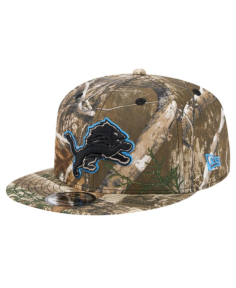 New Era Men's Realtree Camo Detroit Lions Active 9FIFTY Snapback Hat