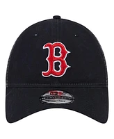 New Era Men's Navy Boston Red Sox Team Slick Trucker 9TWENTY Adjustable Hat