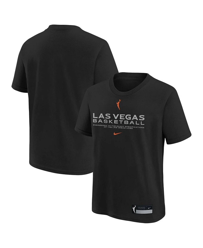 Nike Big Boys and Girls Black Las Vegas Aces Legend Practice Performance T-Shirt