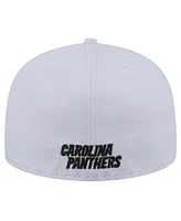 New Era Men's White Carolina Panthers Omaha 59FIFTY Fitted Hat