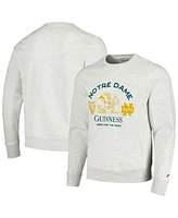 League Collegiate Wear Men's Oatmeal Notre Dame Fighting Irish x Guinness Here Come the Stadium Fleece Crewneck Pullover Sweatshirt