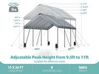 10' x 20' Extra Large Heavy Duty Carport Canopy