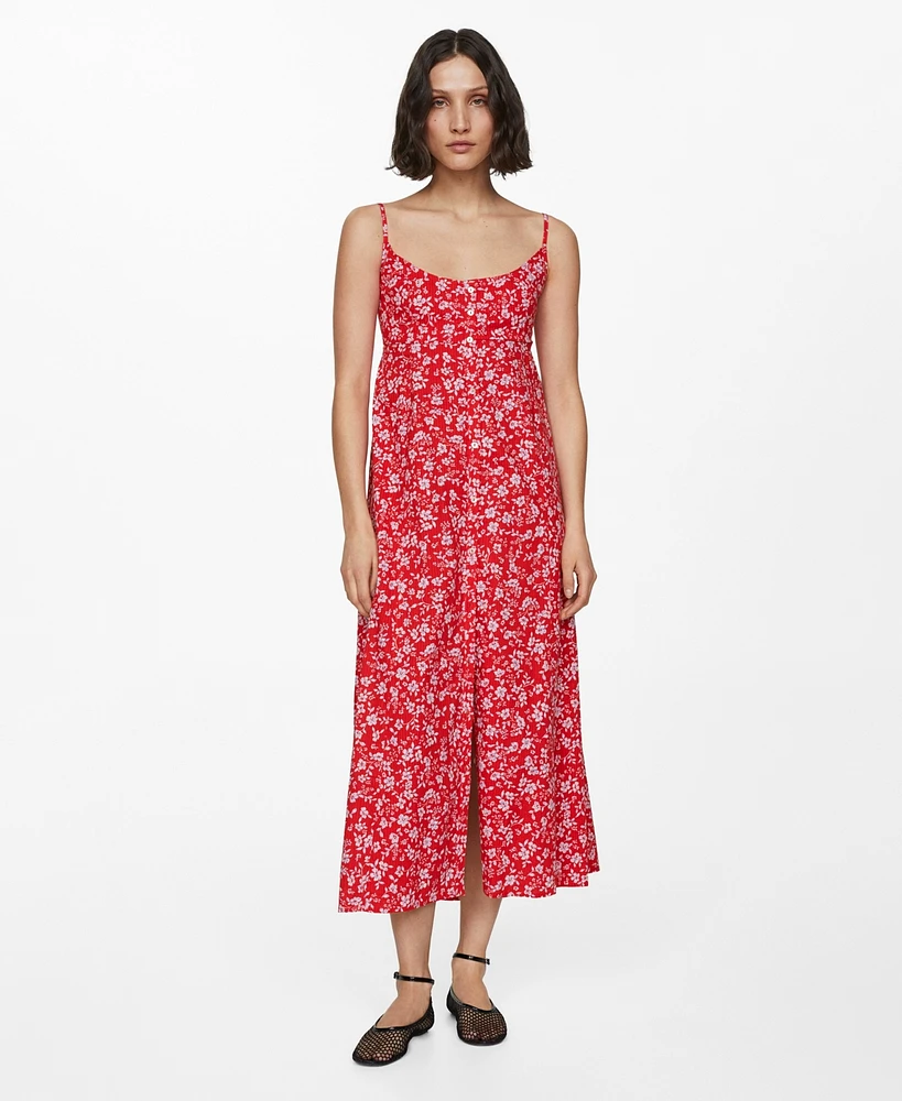 Mango Women's Printed Bow Dress