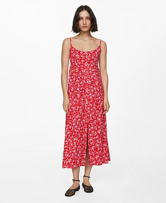 Mango Women's Printed Bow Dress