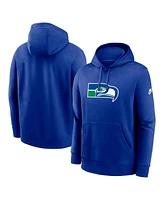 Nike Men's Royal Seattle Seahawks Rewind Club Logo Pullover Hoodie