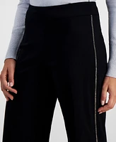 Jm Collection Petite Embellished Wide-Leg Pants, Created for Macy's