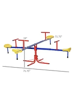 Streamdale Furniture 4-Seater Swivel Seesaw Outdoor Playground Equipment