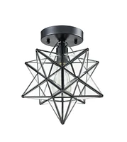 Moose Industrial Moravian Star Ceiling Light with Clear Glass Inches