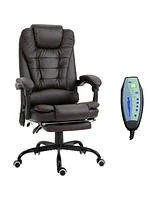 Simplie Fun Executive Massage Recliner with Lumbar Support and Footrest