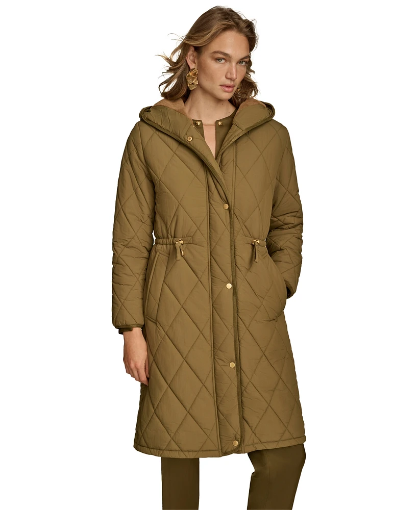 Donna Karan New York Women's Quilted Zip-Front Anorak