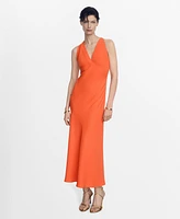 Mango Women's Wrap Back Dress