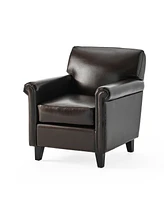 Simplie Fun Classic Brown Club Chair: Timeless Elegance And Comfort