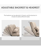 Convertible Sofa Bed with 2 Pillows and Adjustable Backrest