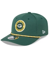 New Era Men's Green Green Bay Packers 2024 Sideline 9SEVENTY Stretch-Snap Hat