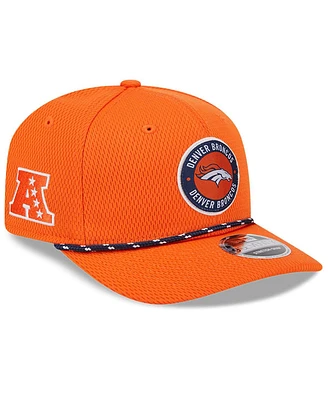 New Era Men's Orange Denver Broncos 2024 Sideline 9SEVENTY Stretch-Snap Hat