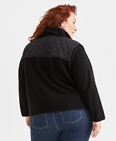 Style & Co Plus Quilted-Yoke Sherpa Jacket, Created for Macy's