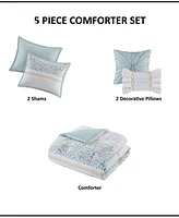 Madison Park Caralie Seersucker 5-Pc. Comforter Set