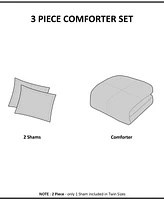 Madison Park Viola Damask 3-Pc. Comforter Set