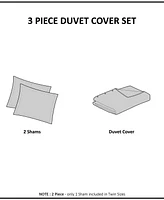 Madison Park Viola Damask Tufted 3-Pc. Duvet Cover Set