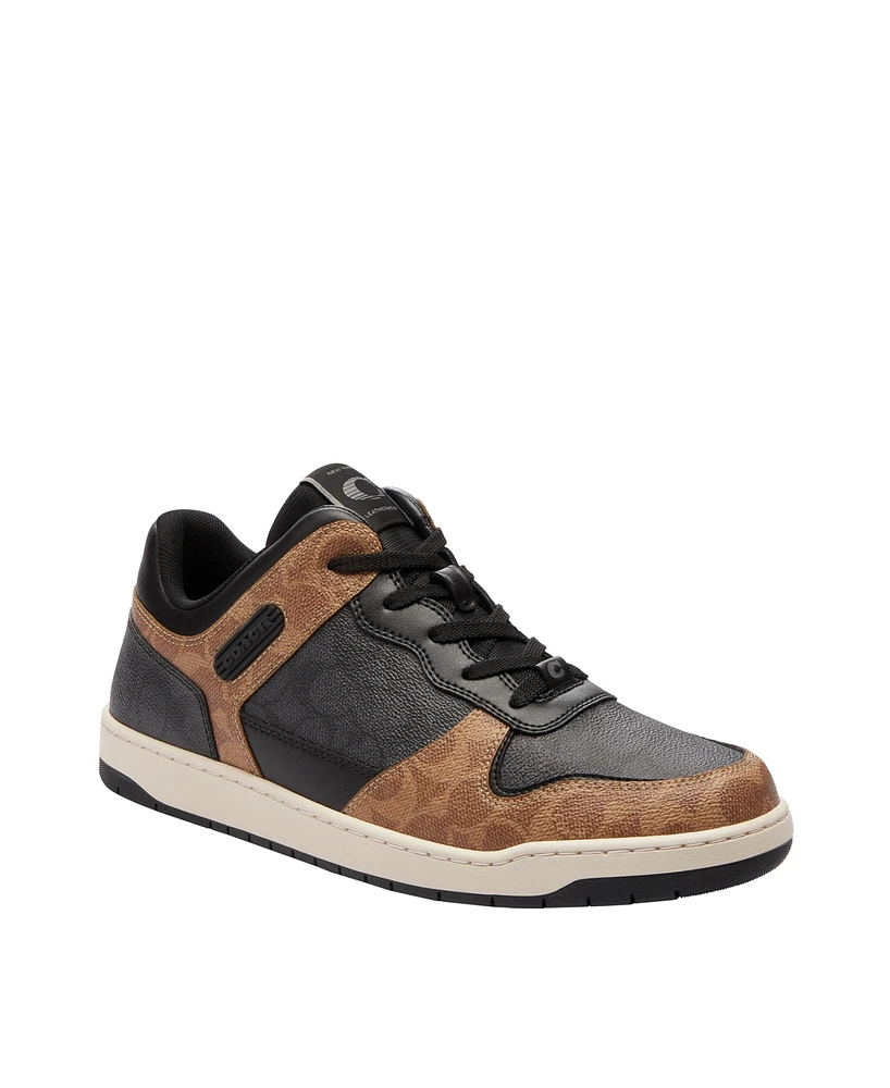 Coach Men's C201 Mixed Signature Lace Up Sneaker