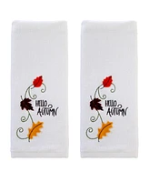 Skl Home Hello Autumn Cotton 2 Piece Hand Towel, 16" x 25"