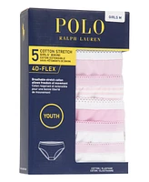 Polo Ralph Lauren Big Girls Bikini Brief 5-Pack