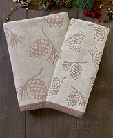 Skl Home Pinecone Jacquard Cotton Bath Towel, 25" x 50"