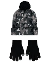 Nike Big Kids Printed Peak Beanie Set