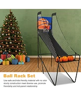 Vebreda Foldable Single Shot Basketball Arcade Game with Electronic Scorer and Basketballs