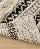 Ink+Ivy Asher Woven Texture Stripe Bath Rug