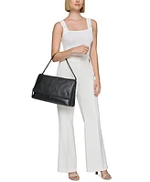 Karl Lagerfeld Paris Lavande Large Leather Shoulder Bag