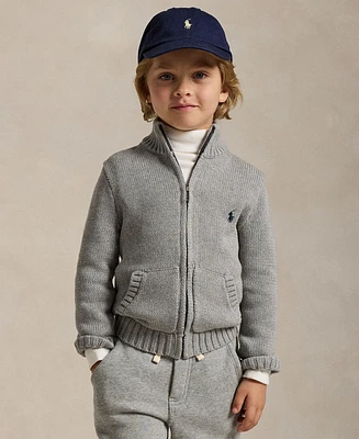 Polo Ralph Lauren Toddler and Little Boys Cotton Full-Zip Sweater