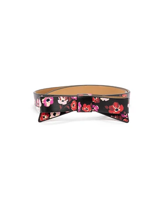 Kate Spade New York Women's 19mm Fall Poppies Bow Belt