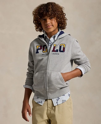 Polo Ralph Lauren Big Boys Corduroy-Logo Fleece Full-Zip Hoodie