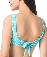 Vince Camuto Women's Printed Twist-Front Bikini Top