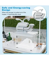 Givimo 300W Commercial Ice Crusher with Dual Blades and Safety Switch-Gray