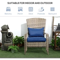 Outdoor Rattan Fire Pit Chair with Cushions