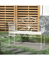 Streamdale Furniture Outdoor Patio Bench with Armrests for Backyard