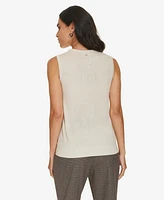 Calvin Klein Petite Crewneck Sleeveless Knit Top