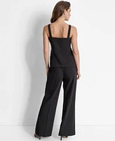 Dkny Womens Tuxedo Jacket Contrast Paneled Pants