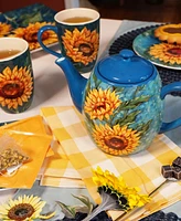 Certified International Golden Sunflowers Teapot