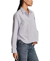 Lucky Brand Women's Striped Cropped Shirt