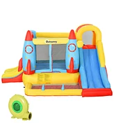 Streamdale Furniture Inflatable 4-in-1 Water Slide and Bounce House