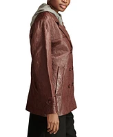 Lucky Brand Women's Marla Leather Short Trench Coat